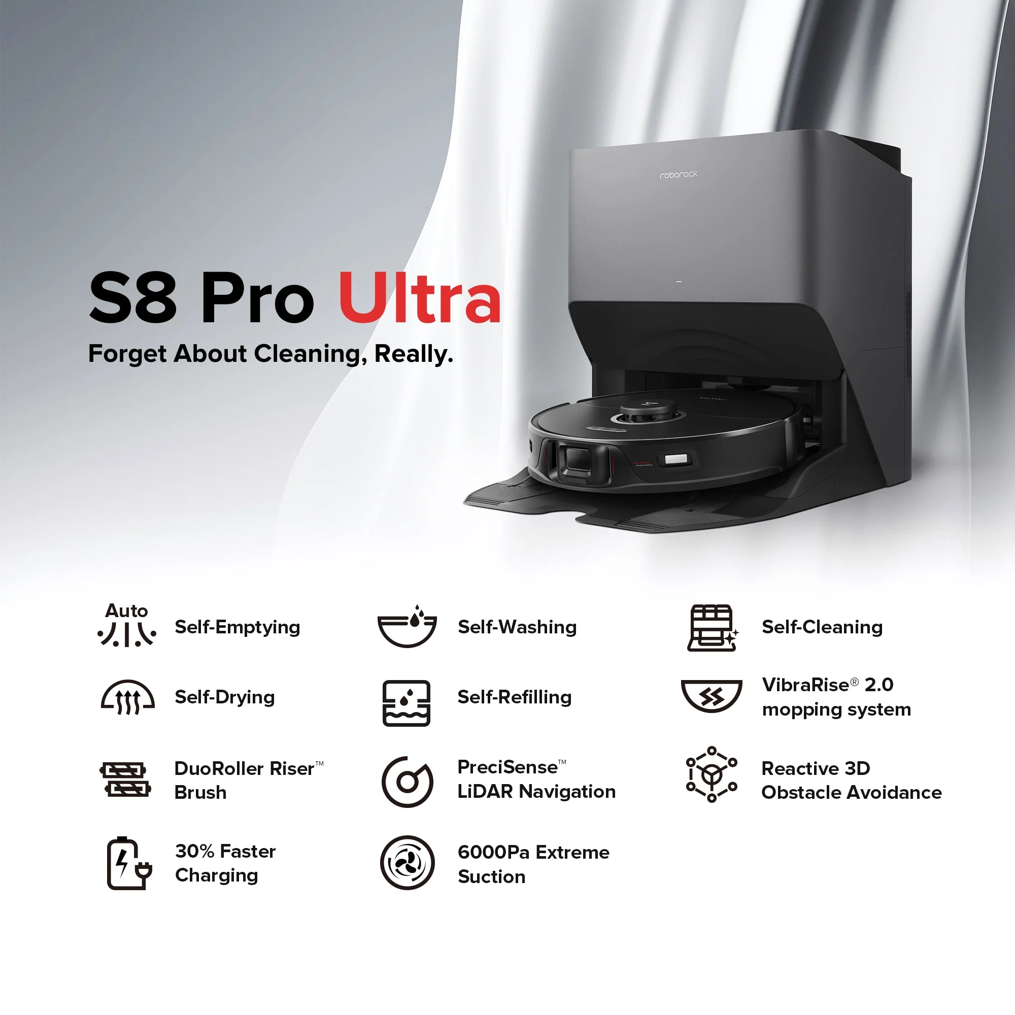 【Certified Refurbished 90% New】Roborock S8 Pro Ultra Robot Vacuum with RockDock® Ultra - Image 11