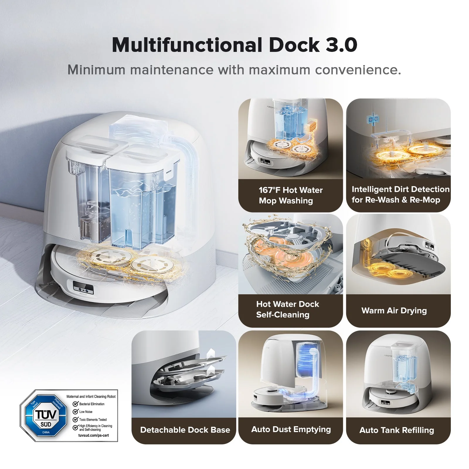 Roborock Qrevo Curv Robot Vacuum with Multifunctional Dock 3.0 - Image 6